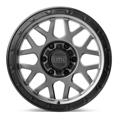 Kmc Km535 Grenade Off-Road 17X9 -12 Matte Gray W/ Matte Black Lip