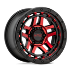 Kmc Km540 Recon 17X9 -12 Gloss Black Mach W/ Red Tint