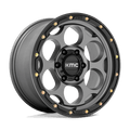 Kmc Km541 Dirty Harry 17X9 -12 Satin Gray W/ Black Lip