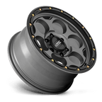 Kmc Km541 Dirty Harry 17X8.5 +0 Satin Gray W/ Black Lip