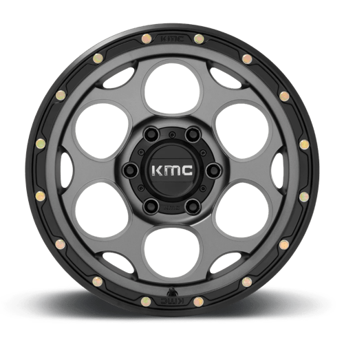 Kmc Km541 Dirty Harry 17X8.5 +18 Satin Gray W/ Black Lip