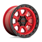 Kmc Km548 Chase 18X9 +0 Candy Red W/ Black Lip