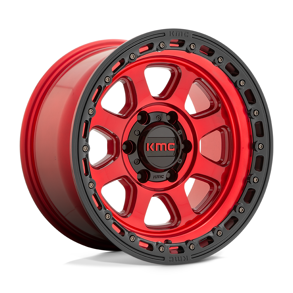 Kmc Km548 Chase 18X9 +0 Candy Red W/ Black Lip