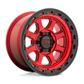 Kmc Km548 Chase 20X9 +0 Candy Red W/ Black Lip