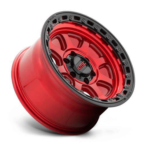 Kmc Km548 Chase 20X9 +18 Candy Red W/ Black Lip