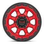 Kmc Km548 Chase 20X9 +18 Candy Red W/ Black Lip