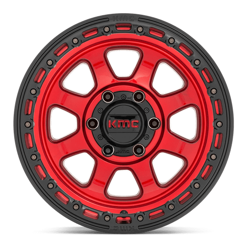 Kmc Km548 Chase 20X9 +18 Candy Red W/ Black Lip