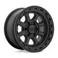 Kmc Km548 Chase 20X9 +0 Satin Black W/ Gloss Black Lip