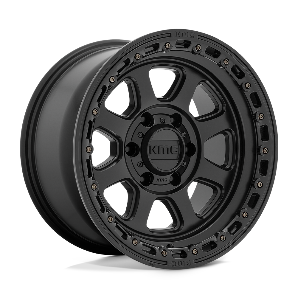 Kmc Km548 Chase 20X9 +0 Satin Black W/ Gloss Black Lip