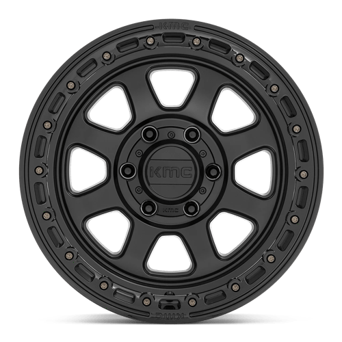 Kmc Km548 Chase 17X9 -12 Satin Black W/ Gloss Black Lip
