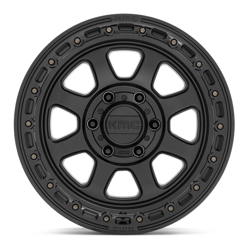 Kmc Km548 Chase 17X9 -12 Satin Black W/ Gloss Black Lip