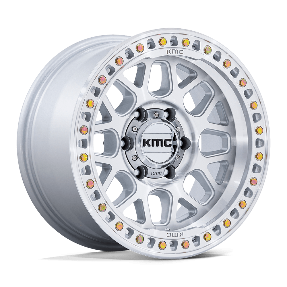 Kmc Km549 Grs 20X9 +18 Gloss Silver W/ Machined Face