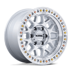 Kmc Km549 Grs 17X9 +18 Gloss Silver W/ Machined Face