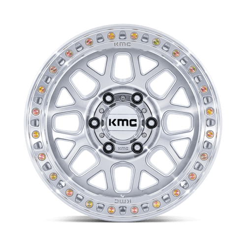 Kmc Km549 Grs 20X9 +0 Gloss Silver W/ Machined Face