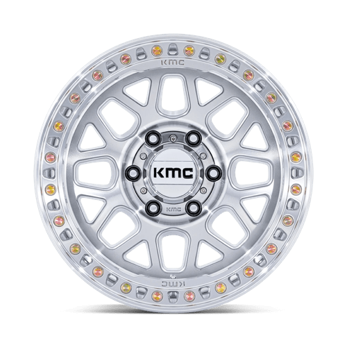 Kmc Km549 Grs 17X9 +18 Gloss Silver W/ Machined Face