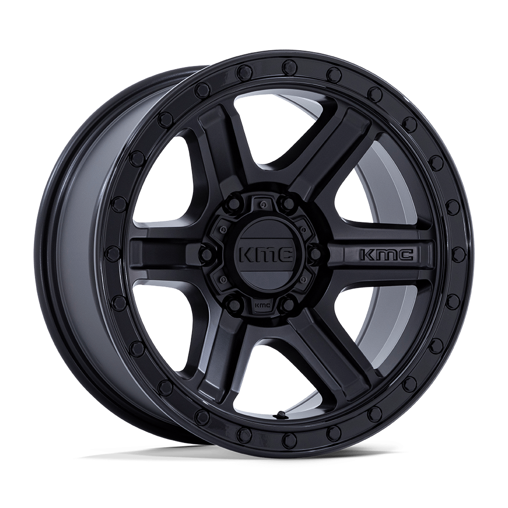 Kmc Km551 Outrun 18X9 +18 Matte Black W/ Gloss Black Lip