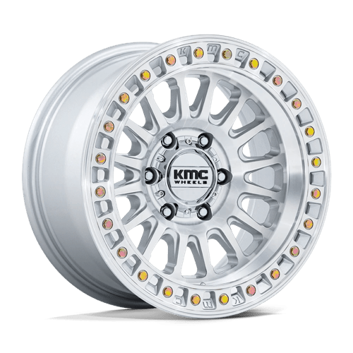 KMC KM552 IMS 17X8.5 +18 GLOSS SILVER W/ MACHINED FACE