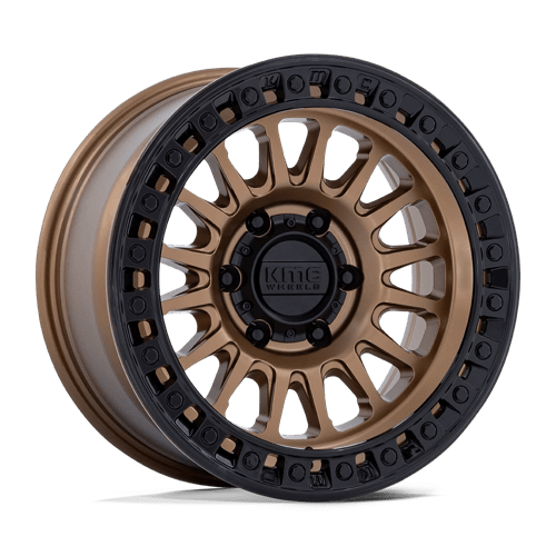 KMC KM552 IMS 17X8.5 +18 MATTE BRONZE W GLOSS BLACK LIP