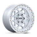 Kmc Km553 Torx 17X8.5 +0 Gloss Silver W/ Machined Face