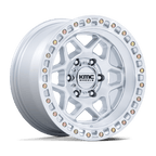 Kmc Km553 Torx 17X8.5 +0 Gloss Silver W/ Machined Face