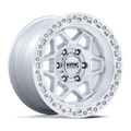 KMC KM553 TORX 17X8.5 +25 GLOSS SILVER W/ MACHINED FACE