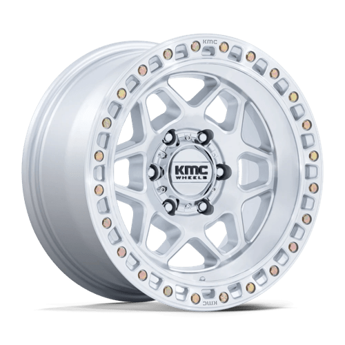 KMC KM553 TORX 17X8.5 +0 GLOSS SILVER W/ MACHINED FACE
