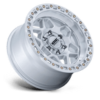 Kmc Km553 Torx 17X8.5 +0 Gloss Silver W/ Machined Face