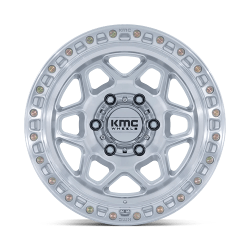 Kmc Km553 Torx 17X8.5 +25 Gloss Silver W/ Machined Face