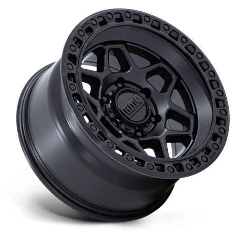 Kmc Km553 Torx 17X8.5 +25 Matte Black W/ Gloss Black Lip