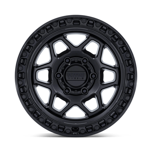 Kmc Km553 Torx 17X9 -12 Matte Black W/ Gloss Black Lip