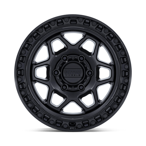 Kmc Km553 Torx 17X8.5 +25 Matte Black W/ Gloss Black Lip