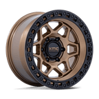 Kmc Km553 Torx 17X9 -12 Matte Bronze W Gloss Black Lip