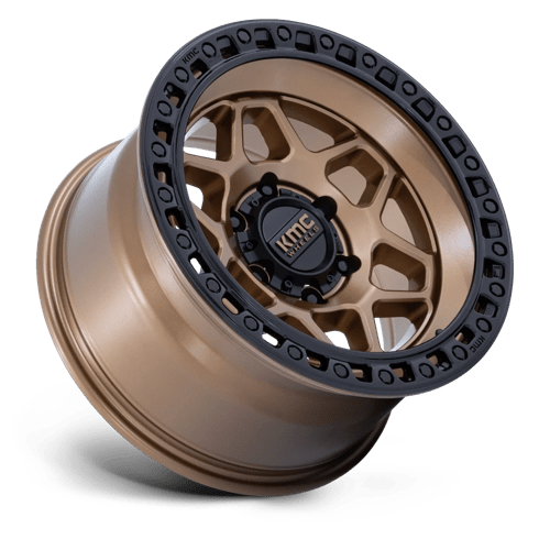 Kmc Km553 Torx 17X8.5 +25 Matte Bronze W Gloss Black Lip