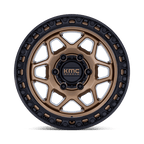 Kmc Km553 Torx 17X8.5 +25 Matte Bronze W Gloss Black Lip