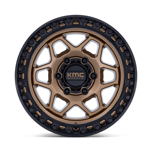 Kmc Km553 Torx 17X8.5 +25 Matte Bronze W Gloss Black Lip