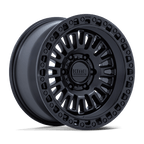 Kmc Km554 Aztec 17X8.5 +25 Matte Black W/ Gloss Black Lip