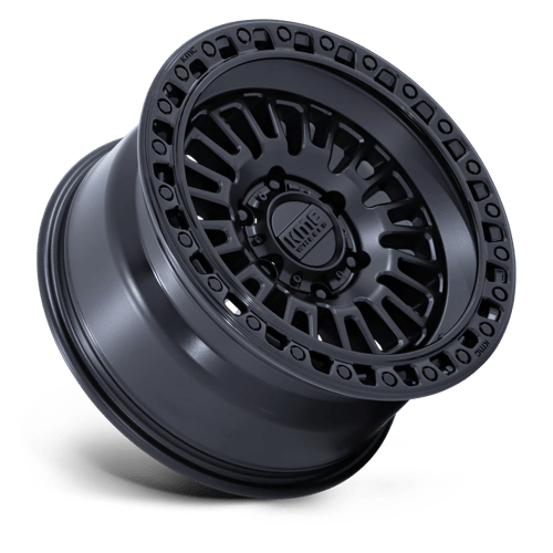 Kmc Km554 Aztec 17X8.5 +25 Matte Black W/ Gloss Black Lip