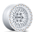 Kmc Km554 Aztec 17X8.5 +0 Gloss Silver W/ Machined Face