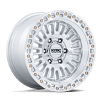 Kmc Km554 Aztec 17X8.5 +0 Gloss Silver W/ Machined Face