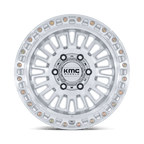 Kmc Km554 Aztec 17X8.5 +25 Gloss Silver W/ Machined Face