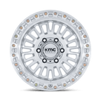 Kmc Km554 Aztec 17X8.5 +0 Gloss Silver W/ Machined Face