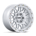 Kmc Km555 Attack 17X8.5 -10 Gloss Silver W/ Machined Face