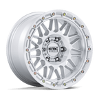 Kmc Km555 Attack 17X8.5 -10 Gloss Silver W/ Machined Face