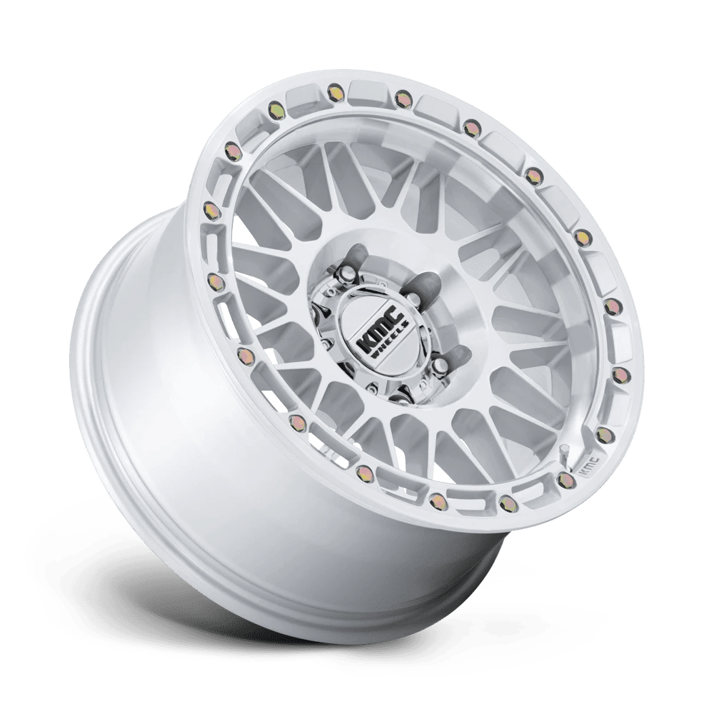 Kmc Km555 Attack 18X9 +0 Gloss Silver W/ Machined Face