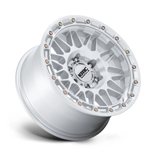 Kmc Km555 Attack 17X8.5 -10 Gloss Silver W/ Machined Face