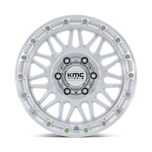 Kmc Km555 Attack 17X8.5 -10 Gloss Silver W/ Machined Face