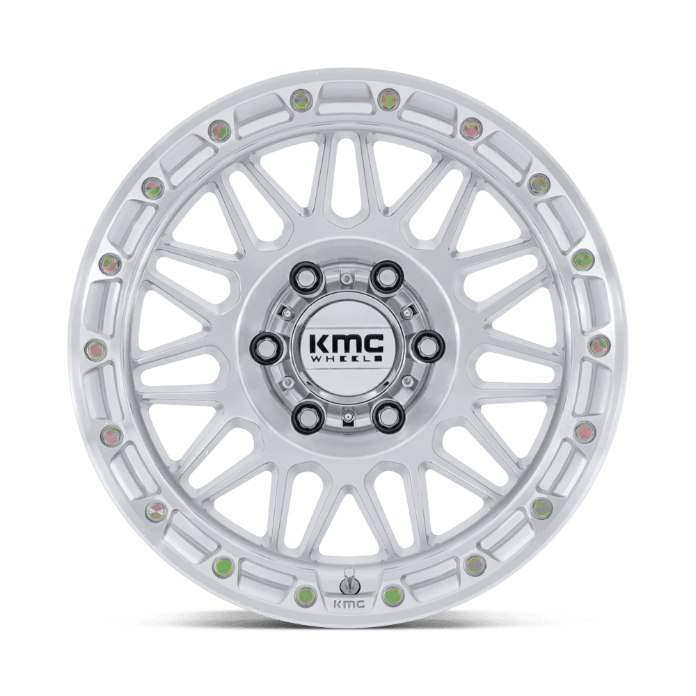Kmc Km555 Attack 20X9 +1 Gloss Silver W/ Machined Face