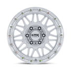 Kmc Km555 Attack 17X8.5 +25 Gloss Silver W/ Machined Face