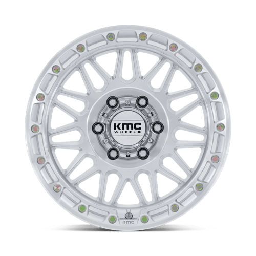 Kmc Km555 Attack 17X8.5 +25 Gloss Silver W/ Machined Face