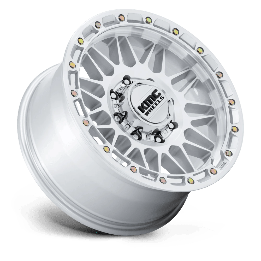 Kmc Km555 Attack 20X9 +1 Gloss Silver W/ Machined Face